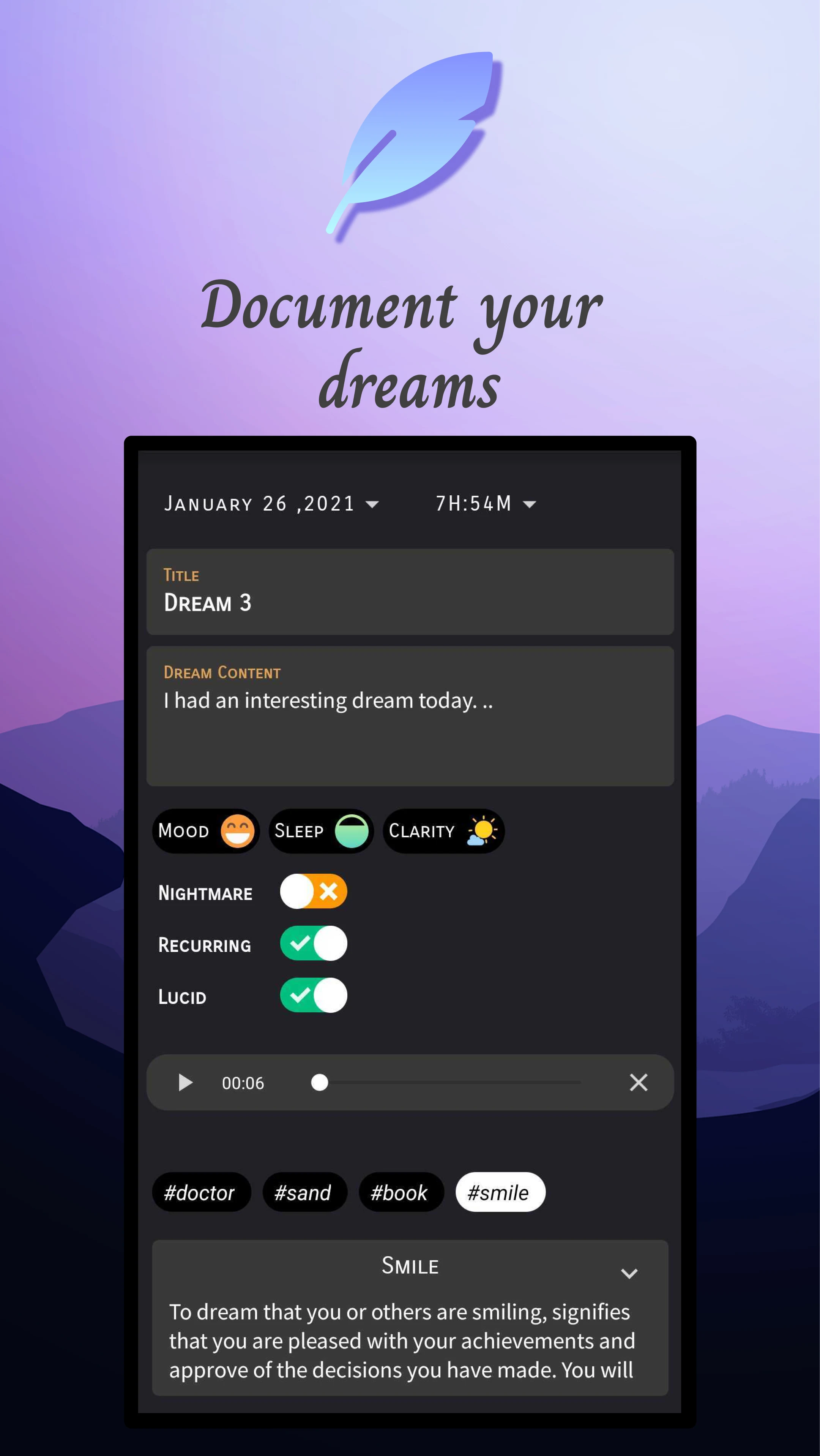 Dream Dictionary Dream Journal screenshot