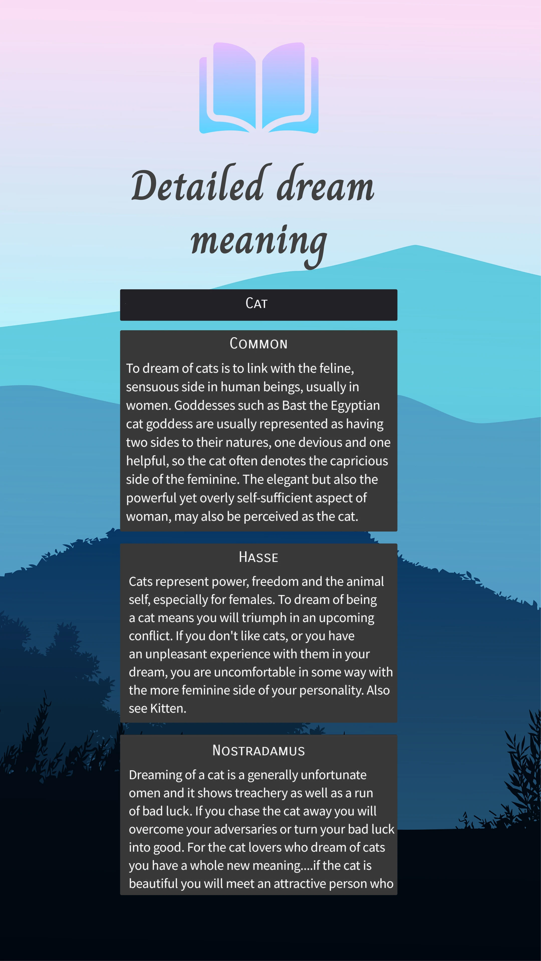 Dream Dictionary Dream Journal screenshot